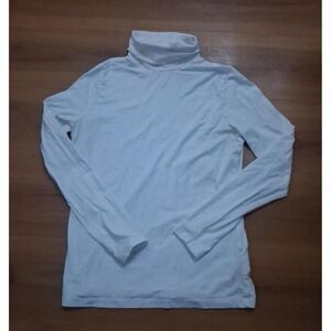 Womens Lands'End Shaped Fit Stretch Turtleneck Long Sleeve Top Shirt